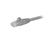 StarTech.com 1ft Gray Cat6 Patch Cable with Snagless RJ45 Connectors - Short Ethernet Cable - 1 ft Cat 6 UTP Cable (N6PATCH1GR)