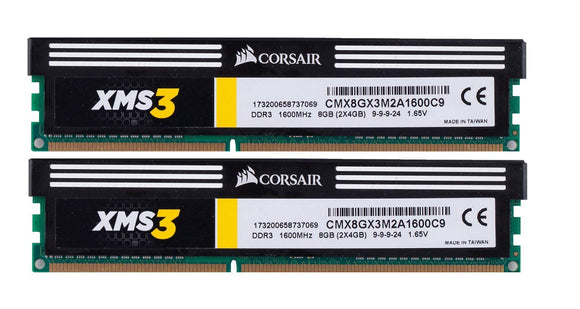 Corsair Memory 8 Dual Channel Kit DDR3 2000 (PC3 16000) 240-Pin DDR3 Sdram CMX8GX3M2A1600C9