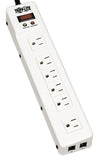 Tripp Lite TLM626TEL15 Surge Protector Strip 120V RJ11 RT Angle 6 Outlet Metal 15-Feet Crd