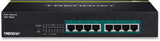 TRENDnet 8-Port 10/100 Mbps GREENnet PoE+ Switch Rack Mountable, 8 x 10/100 Mbps PoE+ Ports, Up to 30 Watts Per Port with 125 W Total Power Budget, TPE-T80H