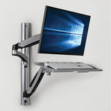 Tripp Lite Wall-Mount for Sit-Stand Desktop Workstation Standing Desk, Single Display with Thin Client Mount, for 13 to 27 in. Monitors