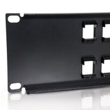 C2G 03859 24-Port Blank Keystone/Multimedia Patch Panel, Black