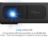 Optoma LH150 Portable 1300 Lumens 1080p Projector with 2.5-Hour Battery