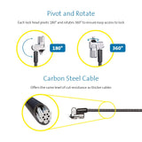 Kensington MicroSaver 2.0 Keyed Twin Cable Lock for Laptops & Other Devices (K65048WW)