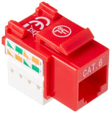 CAT.6 RJ45 110-Type Keystone Jack, Red, Intellinet 210614