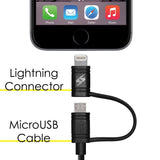 Amzer MFi Certified Lightning to Micro USB Sync and Charge Cable (3.2-Feet/1-Meter) - Black - Data Cable - Retail Packaging - Black