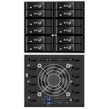 Vantec 12 x 2.5 Inches SAS/SATA SSD/HDD 3 Bay Aluminum Mobile Rack MRK-M2512T