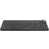 Man & Machine Premium Full Size Waterproof Disinfectable Keyboard - Cable - Black - USB - Computer - Industrial Silicon Rubber