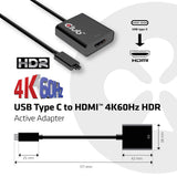 CLUB 3D CAC-2504 USB 3.1 Type C to HDMI 2.0 UHD 4K 60HZ Active