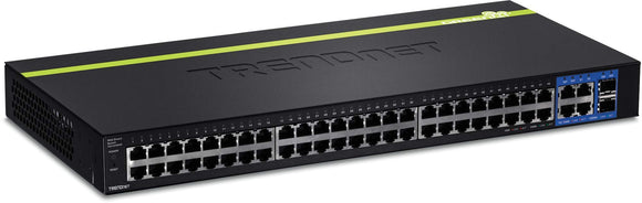 TRENDnet 48-Port 10/100 Mbps Ethernet and 4-Port Gigabit Web Smart Switch with 2 Mini-GBIC Slots, TEG-2248WS