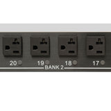 Tripp Lite PDU Switched 2.9kW 120V 24 5-15/20R 30A L5-30P LX Platform Interface Vertical 0URM Rack-Mount TAA (PDUMV30NETLX)