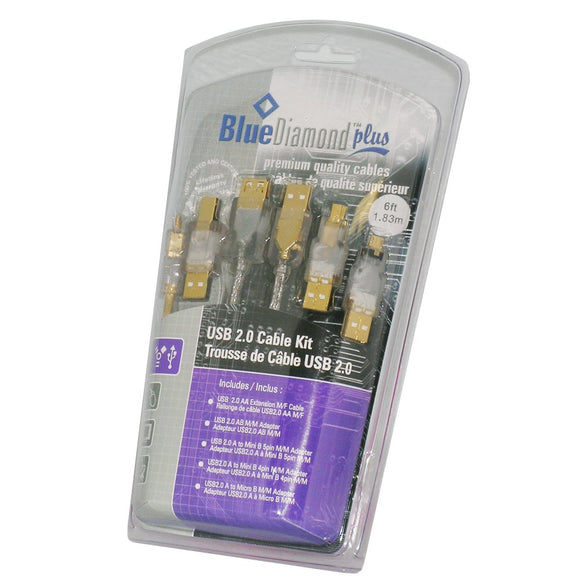 BlueDiamond 6704 Retail USB 2 Connection Kit Cl, 6 ft