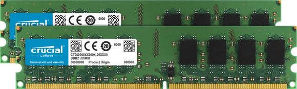 Crucial Technology 4 GB (2 GB x 2) 240-pin DIMM DDR2 PC2-5300 Memory Module (CT2KIT25664AA667)