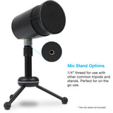 Cyber Acoustics USB Condenser Microphone for Podcasts, Gaming, Vocal, Music, Studio and Computer Recordings - Mic compatible with PC and Mac - Cardioid/Directional Recording Pattern (CVL-2001)