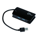 SIIG JU-H30812-S1 Super Speed USB 3.0 4,Port Hub, 4 Ports, Black