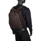 Solo Executive 15.6 Inch Premium Leather Laptop Backpack, Espresso