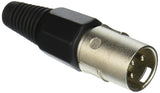 Xlr Plug - 3 Pin Xlr - Male - Black and Silver