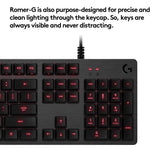 Logitech G413 Backlit Mechanical Gaming Keyboard with USB Passthrough, Carbon (920-008300)