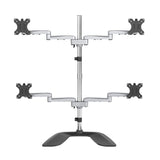 Quad-Monitor Stand - for up to 32" VESA Mount Monitors - Articulating - Steel & Aluminum - Four Monitor Mount (ARMQUADSS)