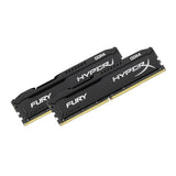 HyperX Kingston Technology Fury Black 32 GB Kit CL15 DIMM DDR4 2400 MT/s Internal Memory (HX424C15FBK2/32)