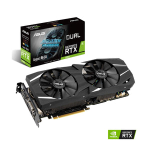 ASUS GeForce RTX 2060 Advanced Overclocked 6G GDDR6 Dual-Fan Edition VR Ready HDMI DP 1.4 DVI Graphics Card (DUAL-RTX-2060-A6G)