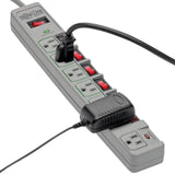 TRIPP LITE Eco Green Surge Protector Switched 7 Outlet Conserve Energy, Gray - TRPTLP76MSG