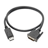 Tripp Lite DisplayPort to DVI-D Adapter Converter Cable DP with Latches, M/M 1080p at 60Hz 3ft 3'