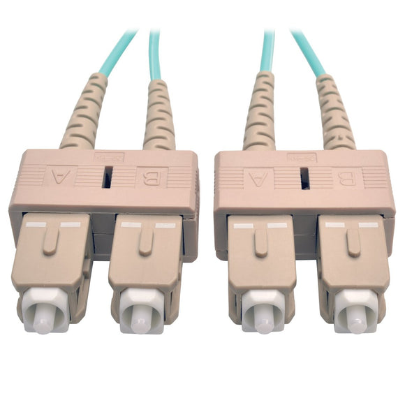 Tripp Lite 10Gb Duplex Multimode 50/125 OM3 LSZH Fiber Patch Cable (SC/SC) - Aqua, 2M (6-ft.)(N806-02M)