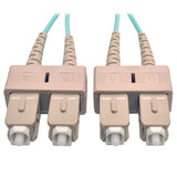 Tripp Lite 10Gb Duplex Multimode 50/125 OM3 LSZH Fiber Patch Cable (SC/SC) - Aqua, 2M (6-ft.)(N806-02M)