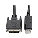 Tripp Lite DisplayPort to DVI-D Adapter Converter Cable DP with Latches, M/M 1080p at 60Hz 3ft 3'