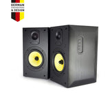 Thonet and Vander KUGEL - 2.0 Wooden Bookshelf Speakers (Black, Pair) - German Engineering and Design