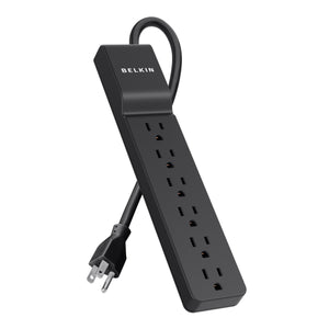 Belkin 6-Outlet Home/Office Surge Protector with 2.5 feet Cord