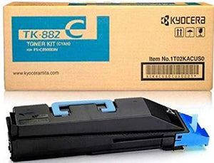 Kyocera C8500DN TK882C Cyan Toner Yield 18,000