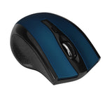 Siig JK-WR0B12-S2, Wireless Optical Mouse, 6 Buttons, 2.4 GHz, Black/Blue