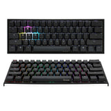 Ducky One 2 Mini - RGB LED 60% Double Shot PBT Mechanical Keyboard with Cherry MX Silver (Speed) Switches