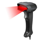 NuScan 2500CU - Commercial 1d Barcode Scanner with Cable, Antimicrobial, CCD Sensor, with USB for POS