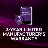 WD Purple 8TB Surveillance Internal Hard Drive - 7200 RPM Class, SATA 6 GB/S, 256 MB Cache, 3.5" - WD82PURZ