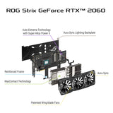 ASUS ROG STRIX GeForce RTX 2060 Advanced Overclocked 6G GDDR6 HDMI DP 1.4 Gaming Graphics Card (ROG-STRIX-RTX-2060-A6G)