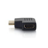 C2G 43291 Right Angle HDMI Adapter - Left Exit, Black