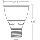 Verbatim Contour Series PAR20 Warm White 3000K Led Bulb, Replaces 50W 98384