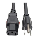 TRIPP LITE - IEC-320-C13 to NEMA 5-15P Power Cord Locking C13 Connector, 15A, 125V, 14 AWG,