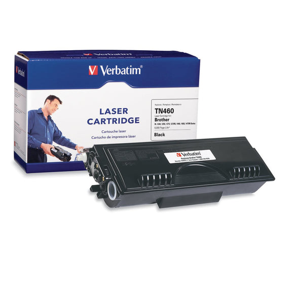 Verbatim Laser Toner Cartridge Replacement for Brother TN460 - Compatible with HL 1240 / 1250 / 1270 / 1270N / 1440 / 1450 / 1470N - Black