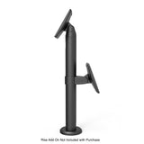 Maclocks TCDP01 Rise Vesa Mount Pole Stand with Cable Management, 7.87 Inch / 20 Centimeters Height (Black)