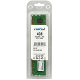 Crucial 4GB Single DDR3 1600 MT/s PC3-12800 CL11 Unbuffered UDIMM 240-Pin Desktop Memory Module CT51264BA160B