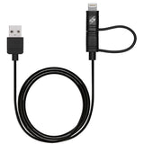 Amzer MFi Certified Lightning to Micro USB Sync and Charge Cable (3.2-Feet/1-Meter) - Black - Data Cable - Retail Packaging - Black