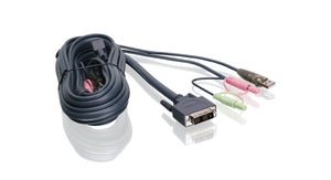 IOGEAR Single Link DVI-I USB KVM Cable G2L7D02UI (1.8M)