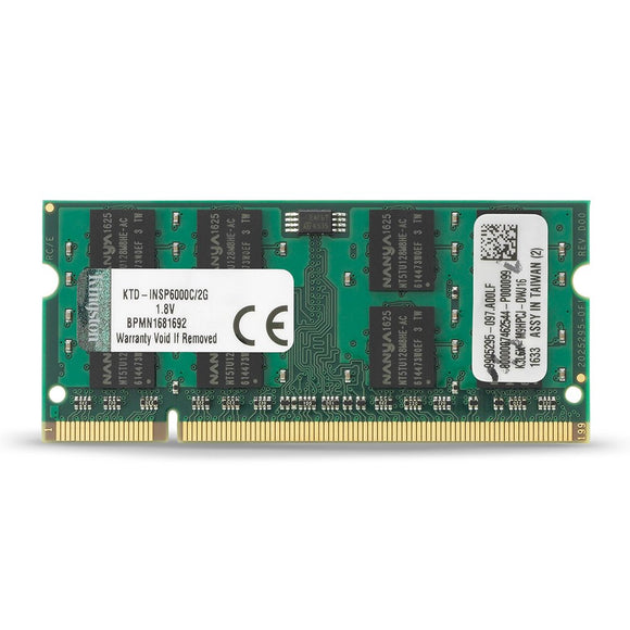 Kingston 2 GB DDR2 SDRAM Memory Module 2 GB (1 x 2 GB) 800MHz DDR2800/PC26400 DDR2 SDRAM KTD-INSP6000C/2G