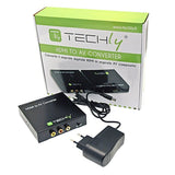 TECHly IDATA SPDIF-4 HDMI to Composite AV Converter with Audio, Black