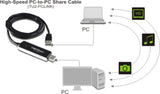 TRENDnet Quick and Easy Transfer Cable for Windows 10, 8.1, 8, 7, Vista, XP. Includes Sharelink Utility for convenient transferring from PC to PC. (No External Power source Required),TU2-PCLINK