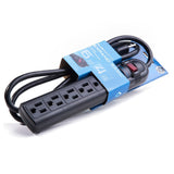 BlueDiamond 4 Outlet Power Strip Bar - 4Ft Cord- Universal Extension Cord - Safety Reset Button - For TV Set